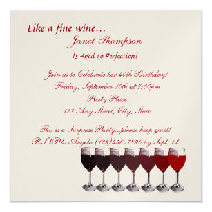 aged to perfection invitations announcements zazzle uk