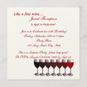 Aged to Perfection/ Birthday Invite