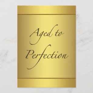 Aged to Perfection Birthday Party Invitation