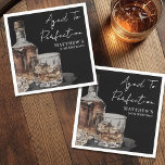 Aged To Perfection Birthday Party Napkin<br><div class="desc">Aged To Perfection 50th Birthday Party Napkin. Celebrate a milestone in style with this sophisticated whiskey-themed party napkin. The design features a bold watercolor whiskey bottle and glass positioned at the bottom left, while the top right displays “Aged To Perfection” along with the birthday person’s name and age in elegant...</div>