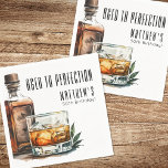 Aged To Perfection Birthday Party Napkin<br><div class="desc">Aged To Perfection 50th Birthday Party Napkin. Celebrate a milestone in style with this sophisticated whiskey-themed party napkin. The design features a bold watercolor whiskey bottle and glass positioned at the bottom left, while the top right displays “Aged To Perfection” along with the birthday person’s name and age in elegant...</div>
