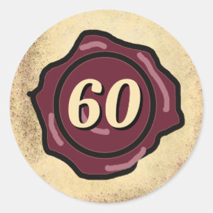 Aged to perfection birthday party wine tasting classic round sticker