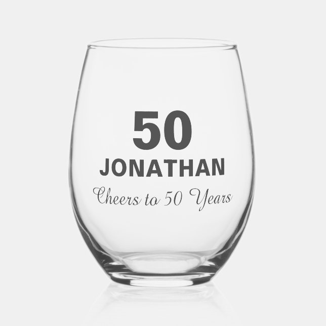 Aged to Perfection Birthday Wine Glass (Front)
