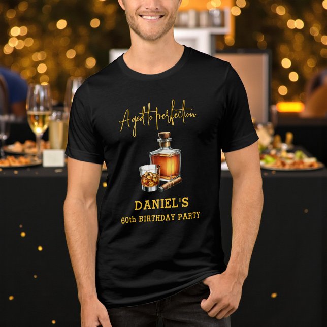 Aged to Perfection Cigar Whiskey 60th Birthday Tri-Blend Shirt (Creator Uploaded)