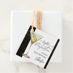 Aged to Perfection Cocktails 50th Birthday Favour Tags