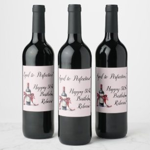 Aged to Perfection Customisable Wine Birthday Label