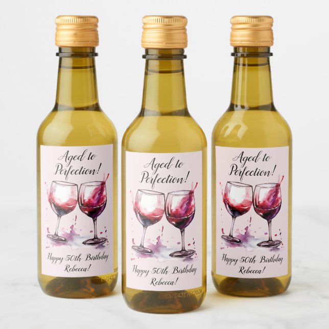 Aged to Perfection Customisable Wine Birthday Wine Label (Bottles)