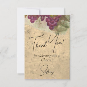 Aged to Perfection Elegant Wine Theme Thank You Card