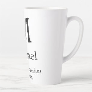 Aged to perfection est. 19XX monogram name letter Latte Mug