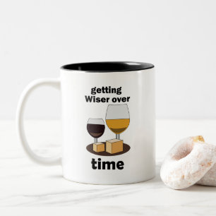 Aged To Perfection Getting Wiser Over Time  Two-Tone Coffee Mug