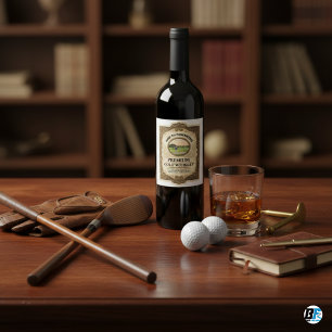 Aged to Perfection Golf Personalised Funny Golf Wine Label