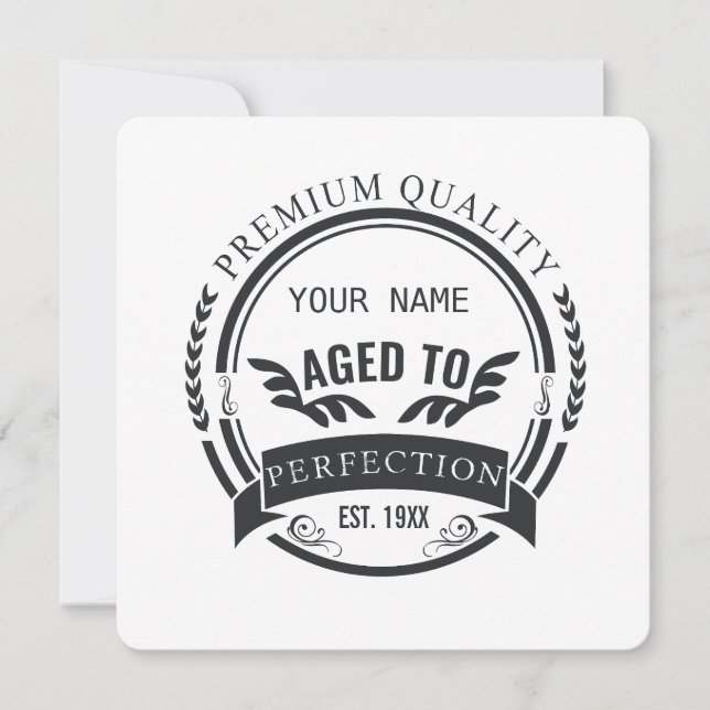 Aged to Perfection  Holiday Card (Front)