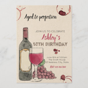 Aged to perfection invitation