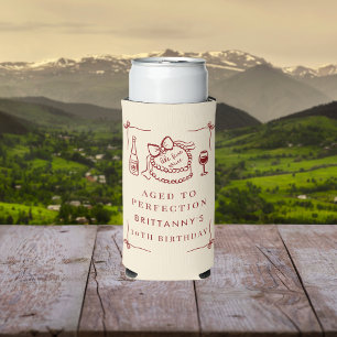 Aged To Perfection Like Fine Wine Birthday Party Seltzer Can Cooler
