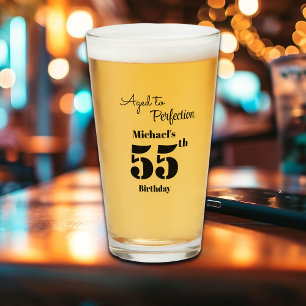 Aged to Perfection Men's 55th Birthday Glass