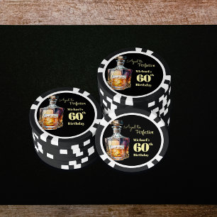 Aged to Perfection Men's 60th Whiskey Birthday  Poker Chips