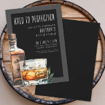 Aged To Perfection Men's Birthday Party Invitation<br><div class="desc">Aged to perfection: Celebrate a milestone with this sophisticated whiskey-themed men's birthday invitation. Featuring a bold watercolor whiskey bottle and glass on the right side, this design adds a modern flair to a classic theme. "He's Aged to Perfection" graces the top in elegant serif fonts. The current layout offers a...</div>