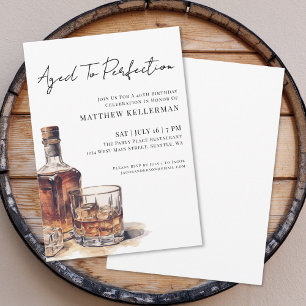 Aged To Perfection Men's Birthday Party Invitation