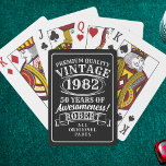 Aged To Perfection Personalised Vintage Birthday<br><div class="desc">Add a touch of timeless fun to your celebration with our Aged to Perfection Personalised Vintage Birthday Playing Cards. Perfect for rock 'n roll and classic nostalgia-themed birthday parties, these custom playing cards feature a retro design reminiscent of classic whiskey labels. Whether you're celebrating a 21st, 30th, 40th, 50th, 60th,...</div>