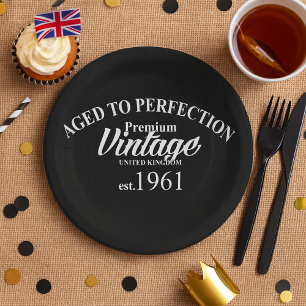 Aged To Perfection Premium Vintage 1961 Paper Plate