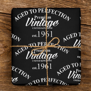 Aged To Perfection Premium Vintage 1961 Wrapping Paper