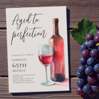 Aged to Perfection Red Wine 65th Birthday Party