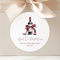 Aged To Perfection Red Wine Bow Birthday Party