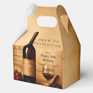 Aged to Perfection Vintage Wine Birthday Favour Bo Box