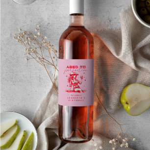 Aged to Perfection Whiskey Cowgirl Birthday Party Wine Label