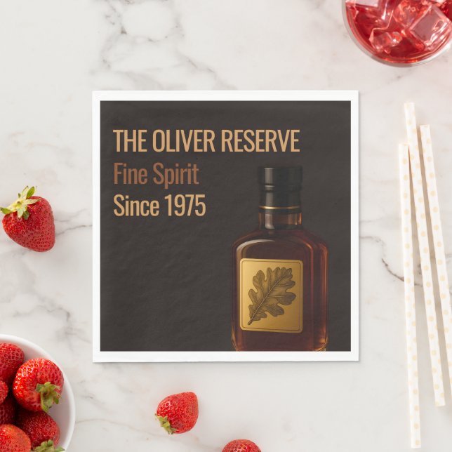 Aged to Perfection | Whisky Birthday Napkin (Insitu)