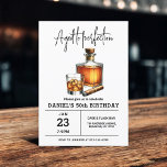 Aged to Perfection Whisky Cigar 50th Birthday Invitation<br><div class="desc">Raise a glass to celebrate in style with this Adult Whiskey Bourbon Birthday Party Invitation. Featuring a rustic yet sophisticated design inspired by classic whiskey labels, this invitation is perfect for enthusiasts of fine spirits. With bold typography and rich, earthy tones, it sets the mood for a night of toasts,...</div>