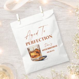 Aged To Perfection Whisky Glass Birthday Party Favour Bags