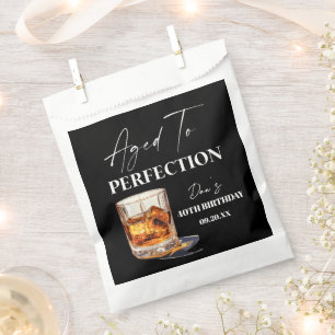 Aged To Perfection Whisky Glass Birthday Party Favour Bags