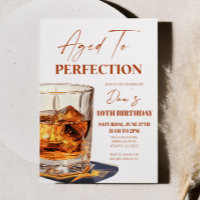 Aged To Perfection Whisky Glass Birthday Party