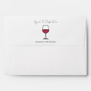 Aged To Perfection Wine 40th Birthday Envelope