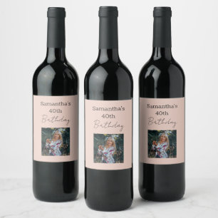 Aged To Perfection Wine 40th Birthday Label