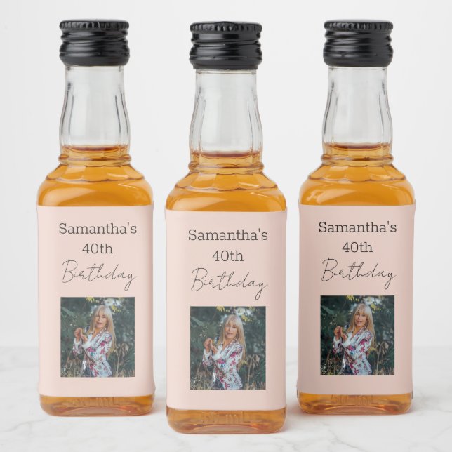 Aged To Perfection Wine 40th Birthday Liquor Bottle Label (Bottles)