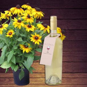 Aged To Perfection Wine 50th Birthday Bottle Tag