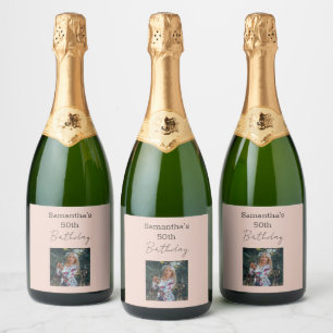 Aged To Perfection Wine 50th Birthday Sparkling Wine Label