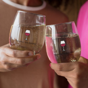 Aged To Perfection Wine 50th Birthday Stemless Wine Glass