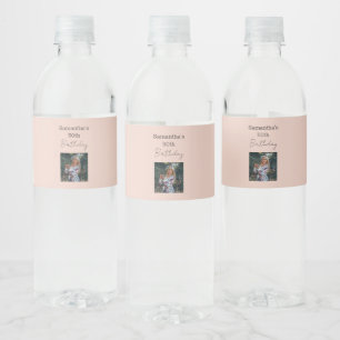 Aged To Perfection Wine 50th Birthday Water Bottle Label