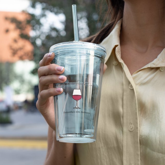 Aged To Perfection Wine 60th Birthday Acrylic Tumbler (Creator Uploaded)