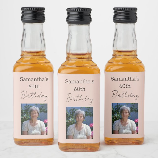 Aged To Perfection Wine 60th Birthday Liquor Bottle Label (Bottles)