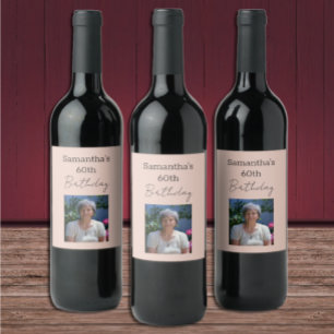 Aged To Perfection Wine 60th Birthday Wine Label