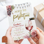 Aged To Perfection Wine Adult 50th Birthday Invitation<br><div class="desc">Aged To Perfection Wine Adult 50th Birthday Invitation</div>