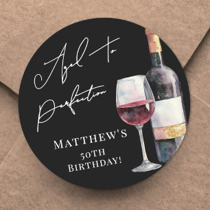 Aged To Perfection Wine Birthday Classic Round Sticker