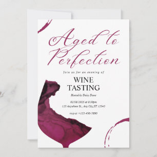 Aged To Perfection Wine Tasting Invite