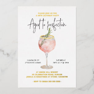 Aged to Perfection Wine Theme Real Gold