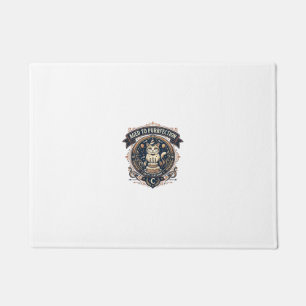 Aged To Purrfection Cat Birthday Age Vintage Vecto Doormat