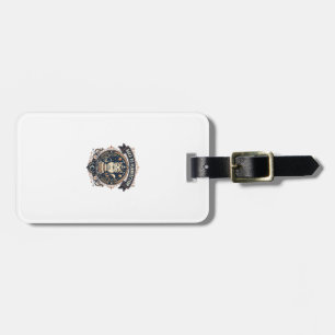 Aged To Purrfection Cat Birthday Age Vintage Vecto Luggage Tag